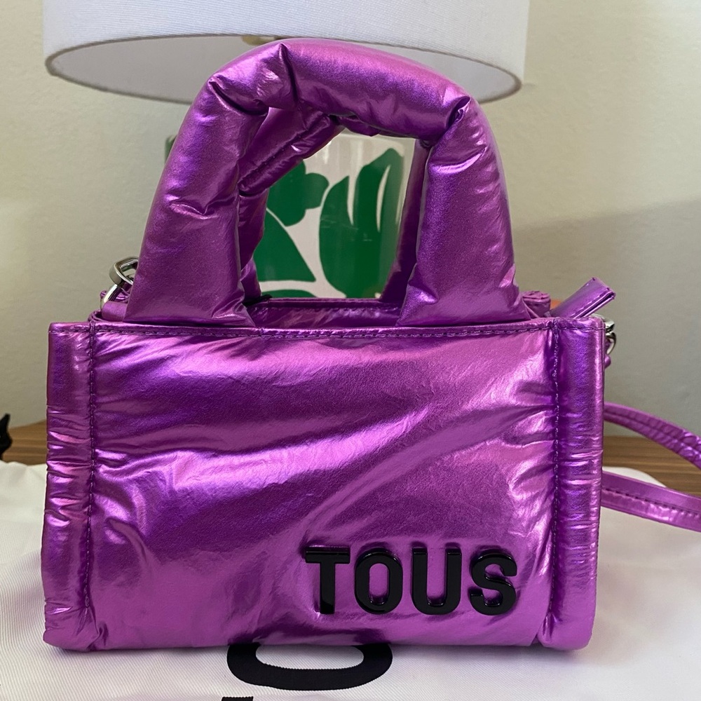 NWT Tous Shiny Purple Mini Bag